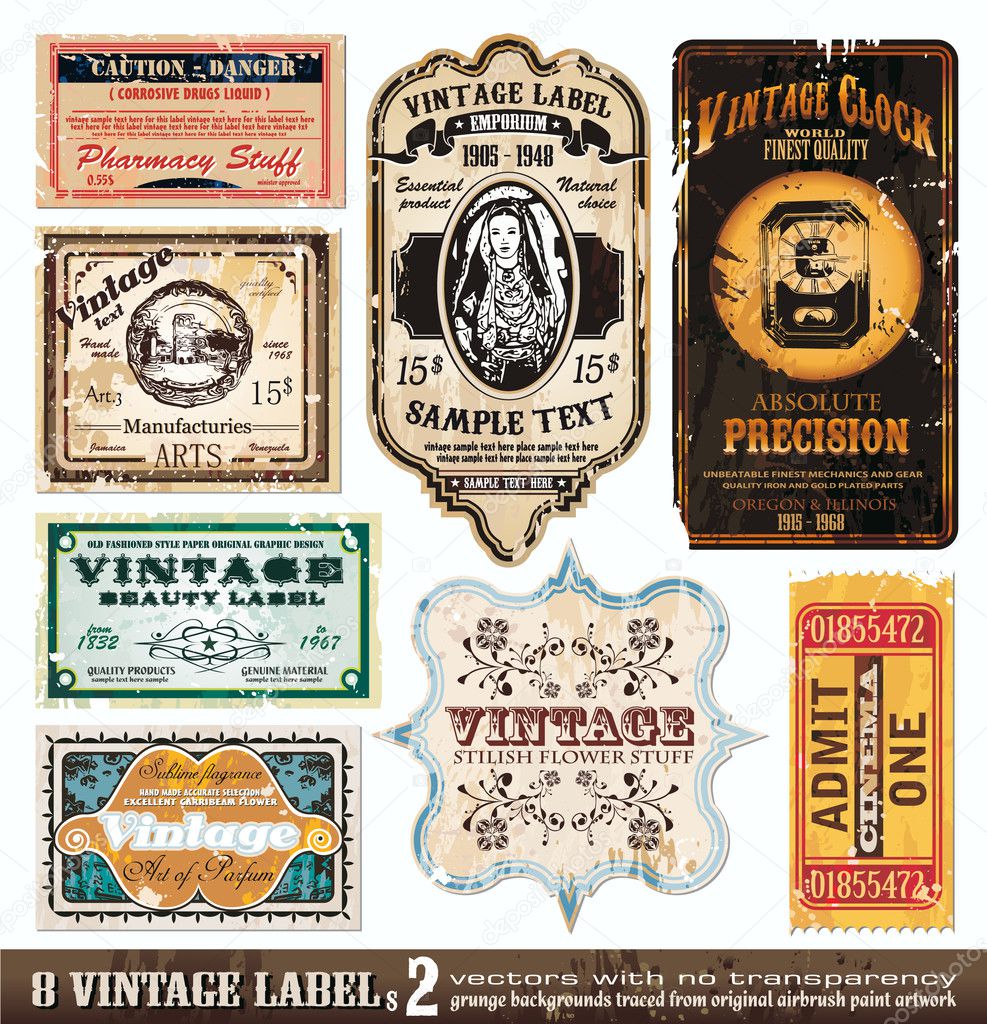 vintage label design