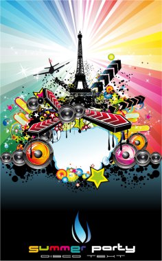 Paris Disco Event Background clipart