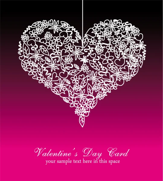 Красочная открытка ко Дню Святого Валентина — стоковый вектор
