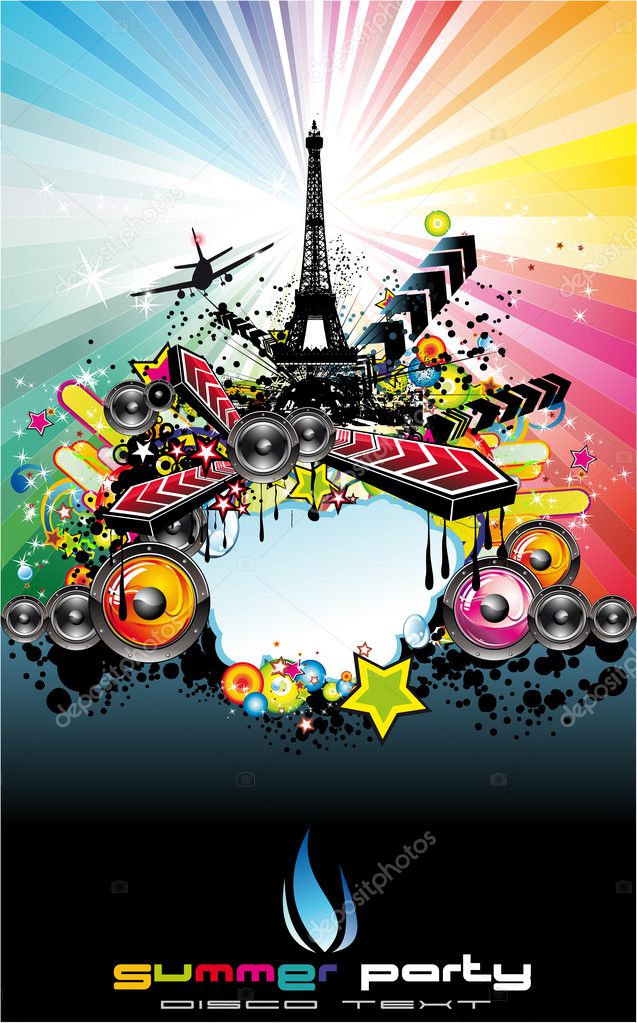 Paris Disco Event Background