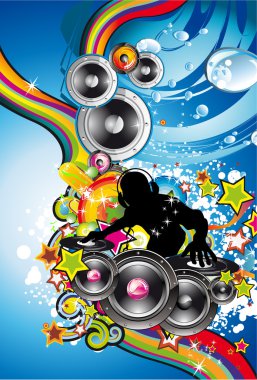 Discoteque Colorful Background clipart