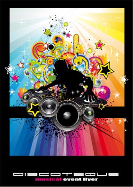 Techno Discoteque Flyer clipart