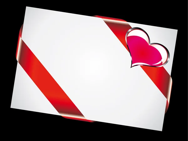Cartão postal Valentine com espaço em branco para texto —  Vetores de Stock