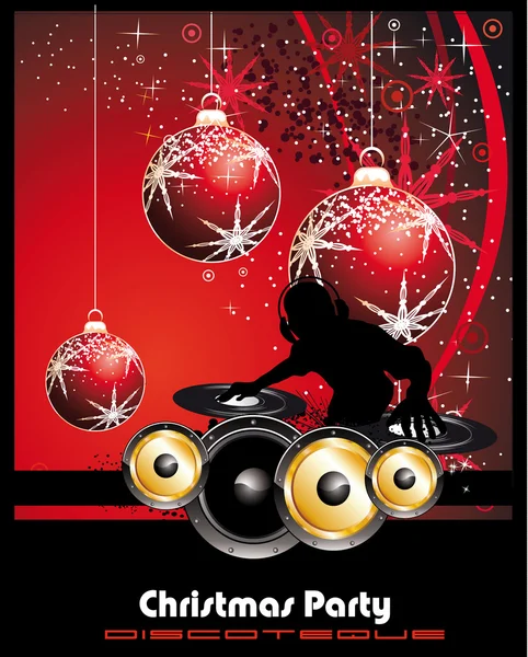 Disco Party Flyer arrière-plan pour Noël — Image vectorielle