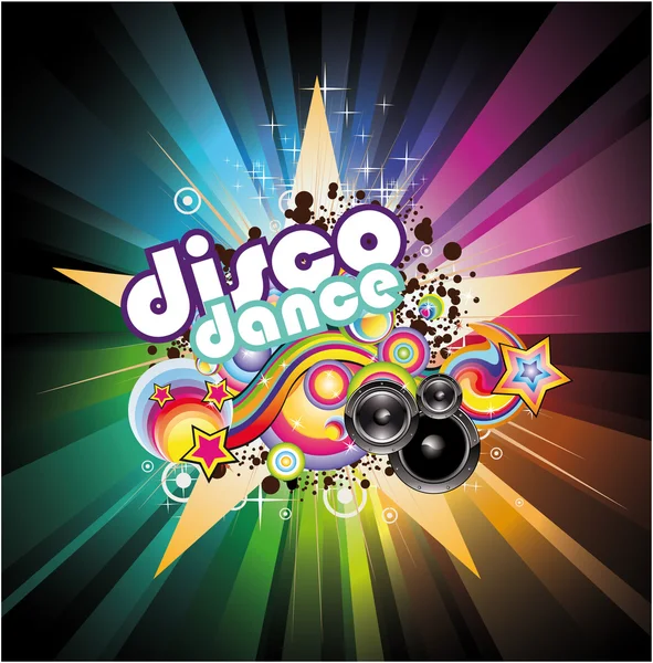 Disco Music Background — Stock Vector