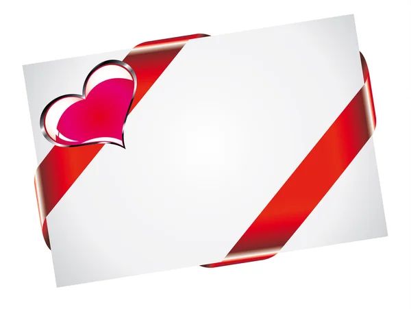 Valentijn ansichtkaart met witte ruimte voor tekst — Stockvector