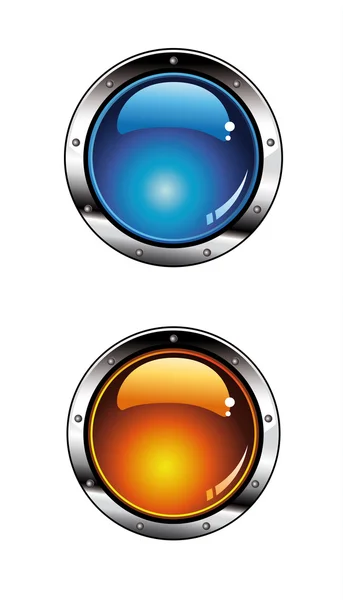 Web grafikleri için parlak düğmeler — Stok Vektör