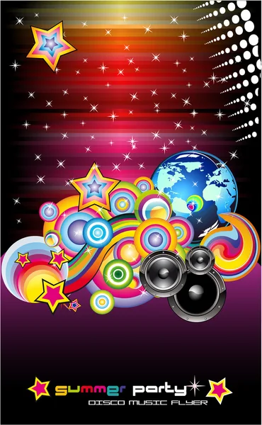 Discotheque Colorful Background for Flyers — Stock Vector