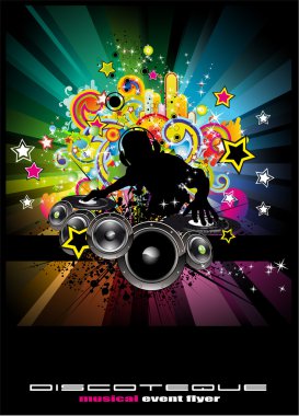 Music event Background for Discoteque flyers clipart