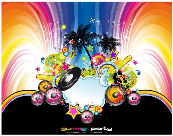 Abstract Tropical and latin music event background — Stock Vector