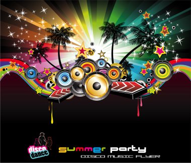 Tropical Background for Music Flyers clipart