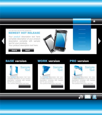 Technology website template clipart