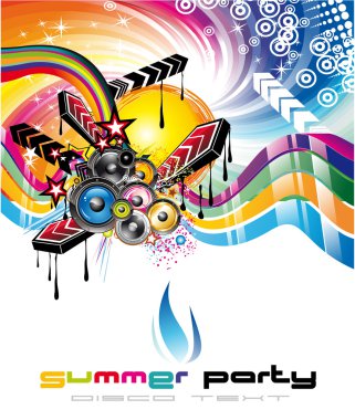 Music Background for Discoteque Flyers clipart