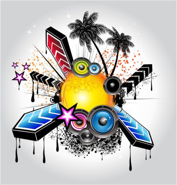 Tropical Latin Musical Event Background clipart