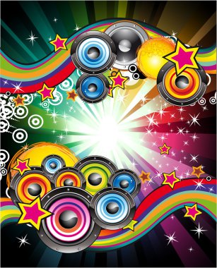 Abstract Musical Event Background clipart