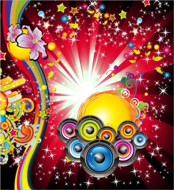 Abstract Musical Event Background clipart