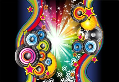 Music Background for Disco Flyers clipart