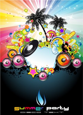 Tropical Music Event Flyer clipart