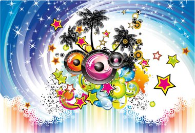 Exotic Music Disco Event clipart