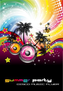 Colorful Discoteque Flyer clipart