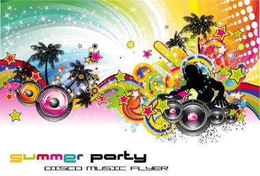 Colorful Discoteque Flyer clipart