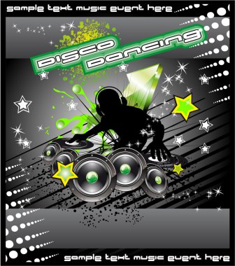 Disk Jockey Music Background clipart