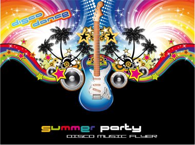 Tropical Music Event Flyer clipart