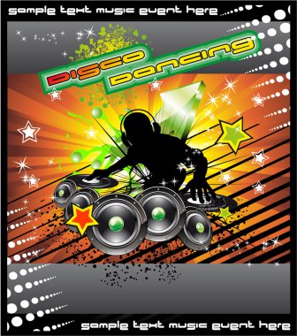 Disk Jockey Music Background clipart