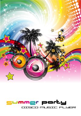 Tropical Music Event Flyer clipart