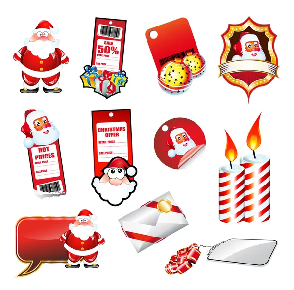 Set fo various Christmas Elements — Stock Vector
