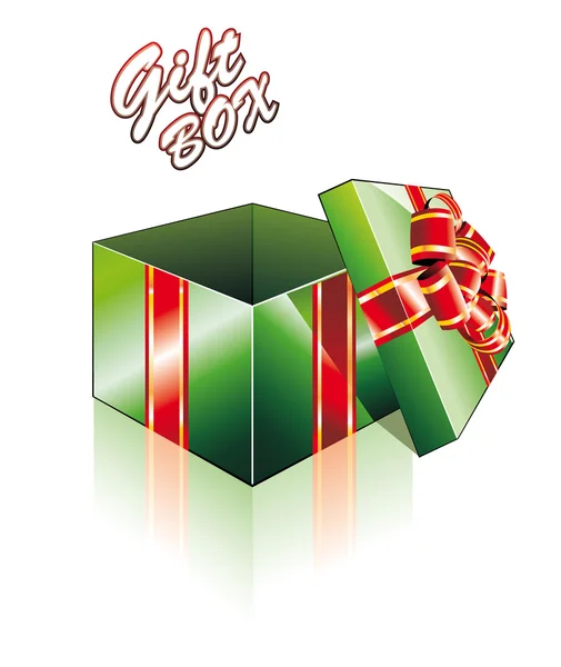 3D-s karácsony ajándék doboz — Stock Vector