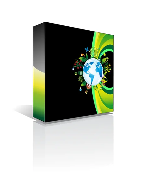Boîte à logiciels Eco — Image vectorielle