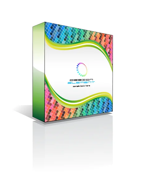 Caixa de software de negócios 3D — Vetor de Stock