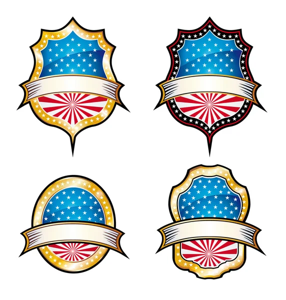 EUA Vintage Emblems —  Vetores de Stock