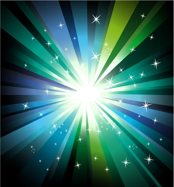 Explosion de lumières colorées — Image vectorielle
