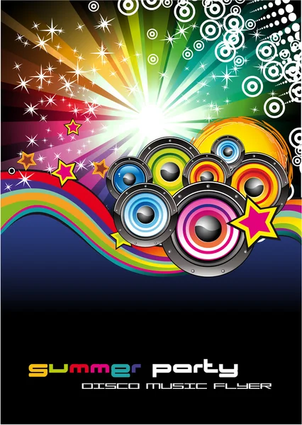 Fond musical pour flyers disco — Image vectorielle