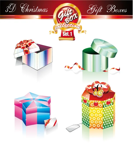 Caja de Navidad Colección de lujo - Set 1 — Archivo Imágenes Vectoriales