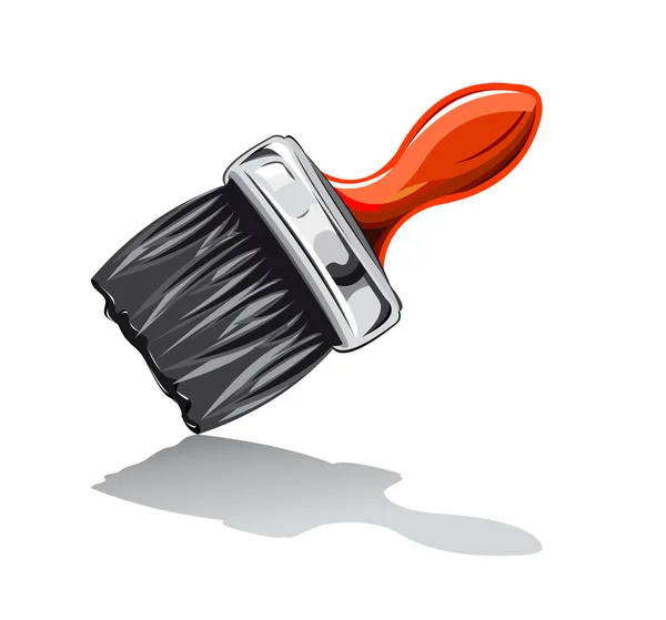 Red Paint Brush — Stock Vector