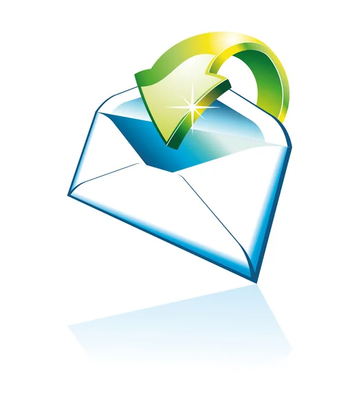 3d icono de correo electrónico — Vector de stock