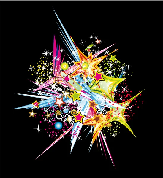 Explosion colorée abstraite — Image vectorielle