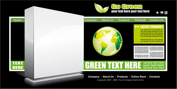 Webové stránky greentemplate — Stockový vektor