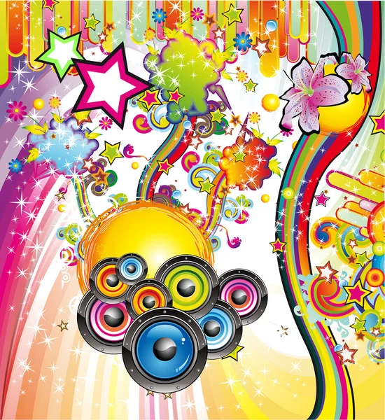 Music Background for Disco Flyers — Stock Vector