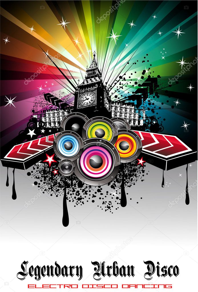 Abstract Urban Disco Event Background