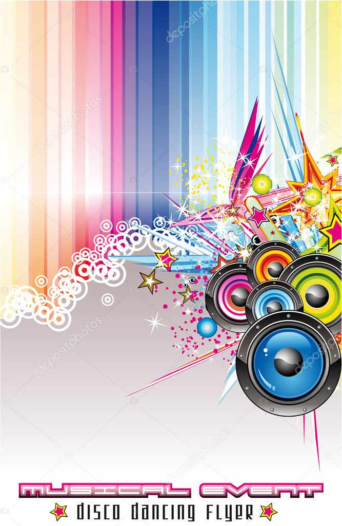 Abstract Colorful Music Background