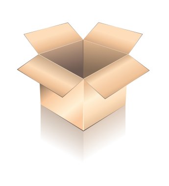 Three Dimensional Box with Shadow clipart