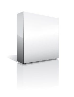 Three Dimensional Box with Shadow clipart