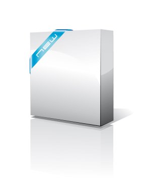 Three Dimensional Box with Shadow clipart