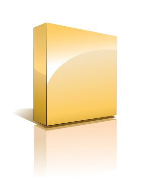 Three Dimensional Box with Shadow clipart