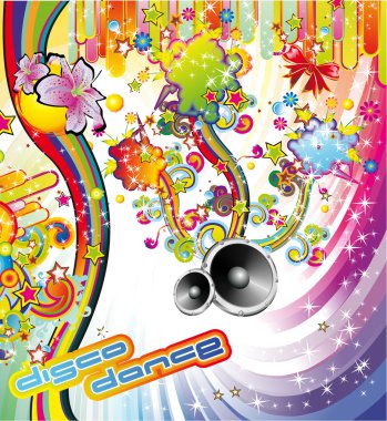 Rainbow Music Event Flyer clipart