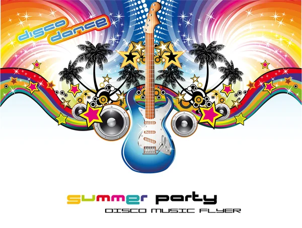 Tropical Music Event Flyer — Stock Vector